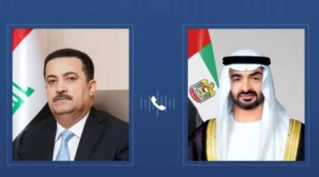 رئيس الدولة يتلقى اتصالاً هاتفياً من رئيس وزراء العراق